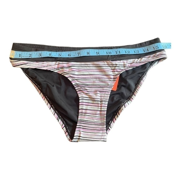 soybu Women Swimwear Black Amalfi Band Stripe Bikini Bottom - Picture 5 of 12